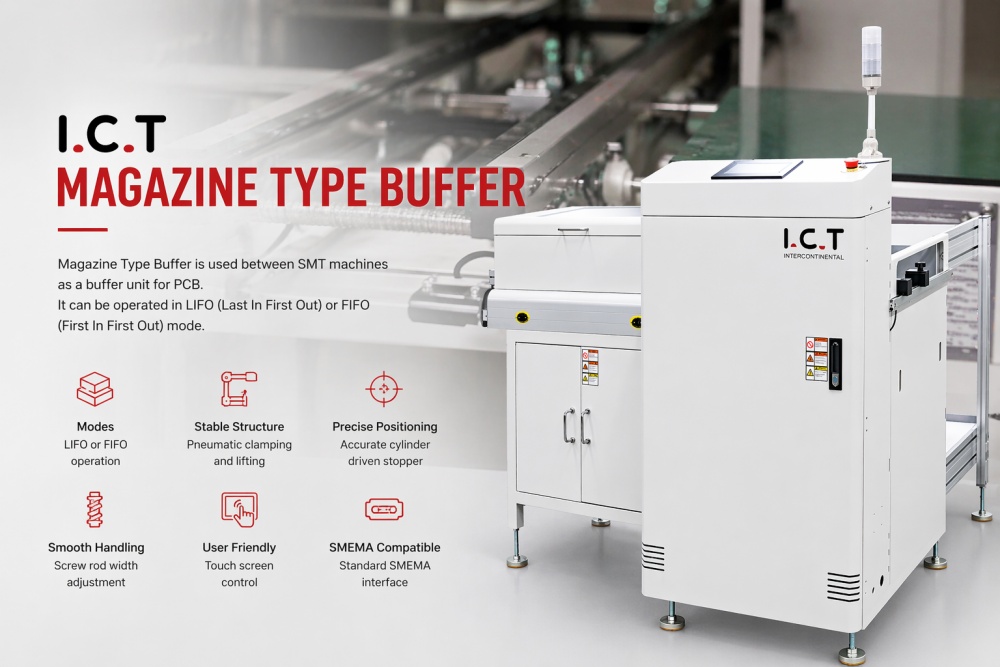 I.C.T PCB Magazine Type Buffer I.C.T PCB Magazintyp Puffer