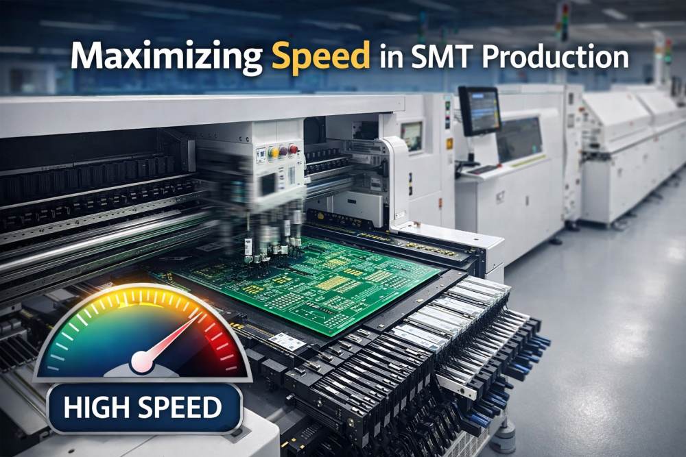 Maximizing Speed in SMT Production Maximierung der Geschwindigkeit in der SMT-Produktion