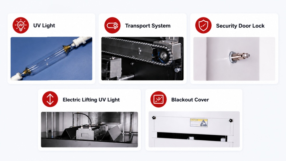 Top advantages of I.C.T-U2 UV Curing Oven Die wichtigsten Vorteile des UV-Härtungsofens I.C.T-U2