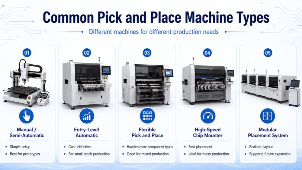 pick and place machine types Pick-and-Place-Maschinentypen