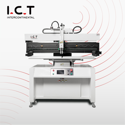 I.C.T |Halbautomatischer Vakuum-Schablonen-Siebdrucker zum Auftragen von Lot