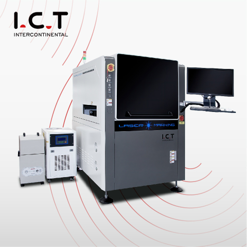 I.C.T |Raycus Laserdruck-Markierungsmaschine für LED-Lampen-Logo
