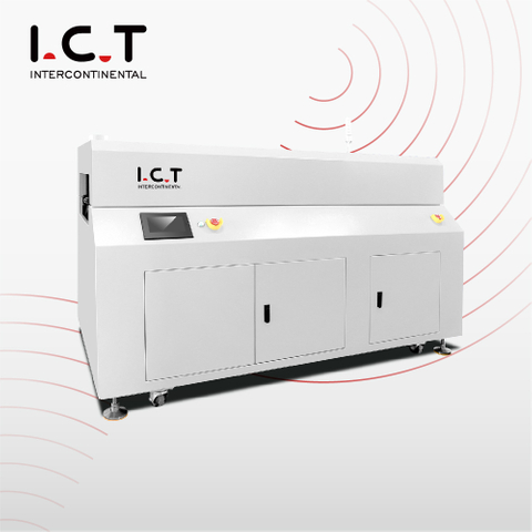 I.C.T丨PCB automatische Beschichtungssprüh- und Klebemaschine, die für SMT LED-Anzeige ausgibt