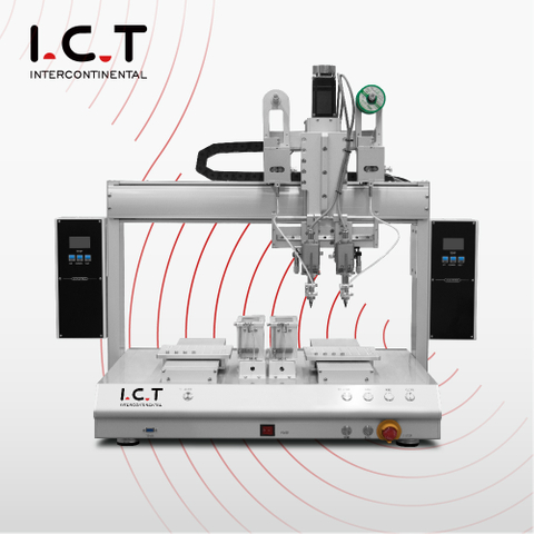 I.C.T |Funktionierender automatischer 3-Achsen-Desktop-Lötroboter vom Gantry-Typ