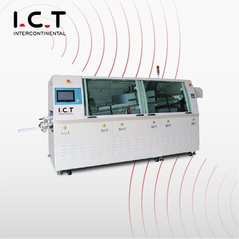 I.C.T |Tauchlötmaschine für Wärmetauscher PCB Wellenlötmaschine THT Maschine