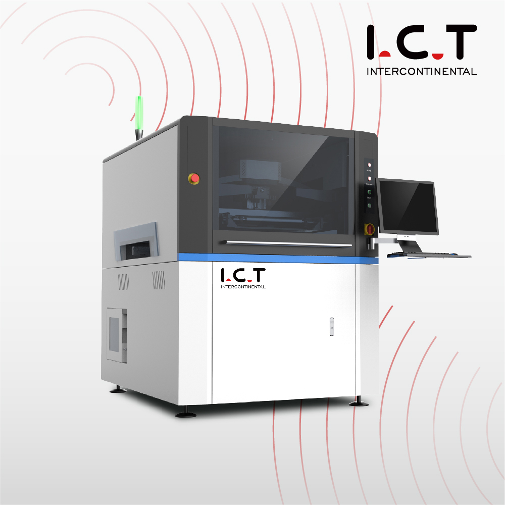I.C.T | Vollautomatische SMD PCB Assembly -Bildschirm Lötpaste Schablone Drucker