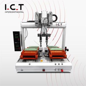 I.C.T | Automatischer Doppellötroboter mit zwei Köpfen. Elektronische Bausätze