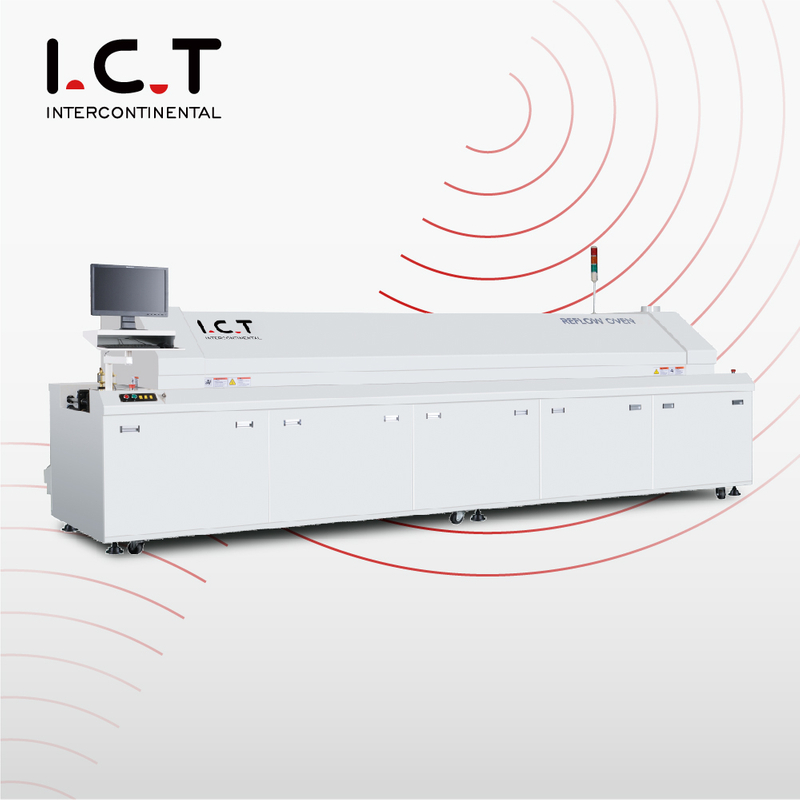 I.C.T |Hochstabile 9-Zonen-Infrarot-Reflow-Ofen SMT-Lötmaschine