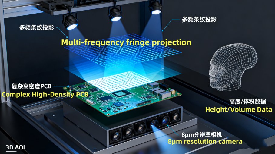 Schematische Darstellung der 3D-Strukturlichtbildgebung