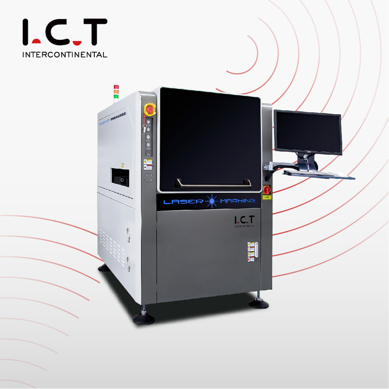 I.C.T |Faser-50-W-Laserbeschriftungsmaschine mit vollständiger Abdeckung