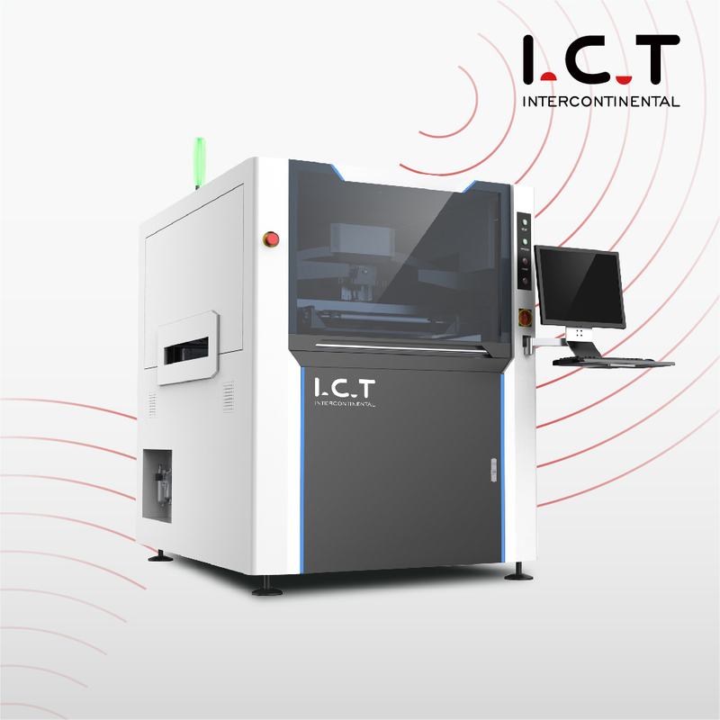 I.C.T |Vollautomatische SMT-Lötpasten-Schablone-Druckmaschine, hochpräzise Druckmaschine