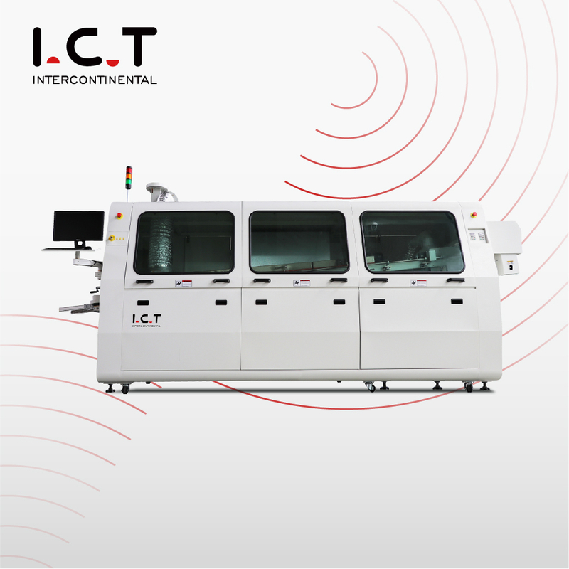 I.C.T |Wellenlötmaschine mit Flussmittel für große PCB Teile 
