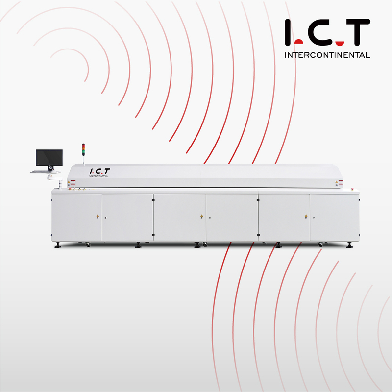 I.C.T |Bleifreie SMT Reflow-Ofenmaschine mit Temperaturprüfung, Reflow-Lötofen SMT Ausrüstung I Rison