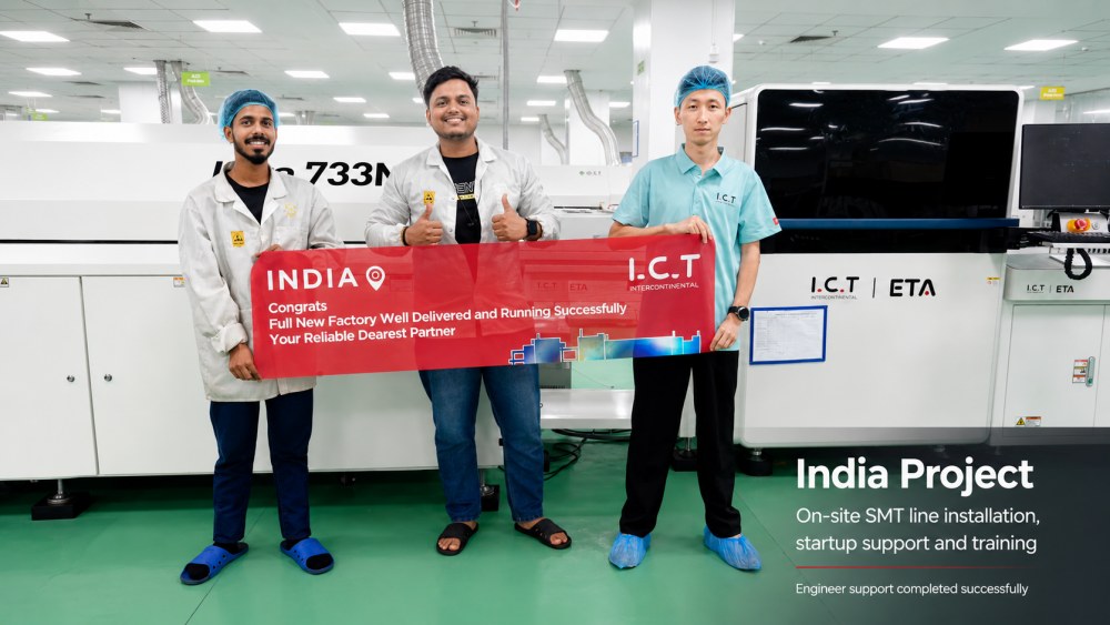 I.C.T Ingenieur schlie&szlig;t SMT Linieninstallation und Schulungsunterst&uuml;tzung in Indien ab.jpg
